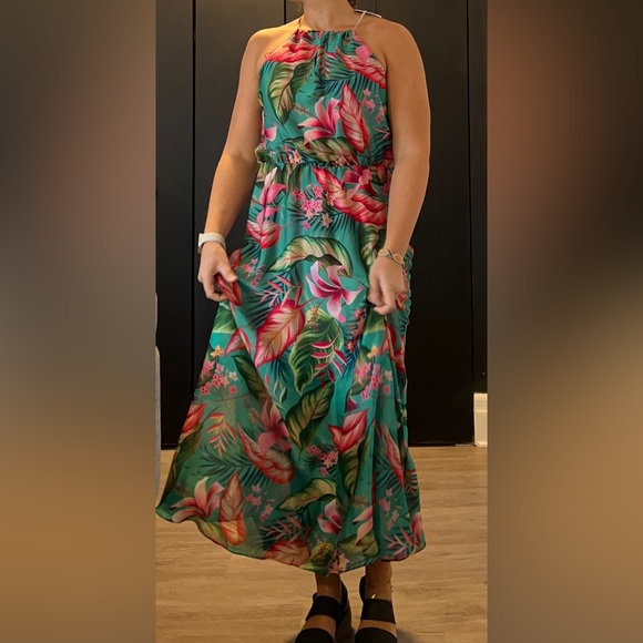 Flygirl - tropical Maxi Dress made in Italy new with tags - Picture 9 of 11